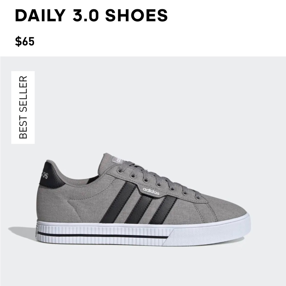 COPY - Adidas Daily 3.0 Gray Skate Shoe
